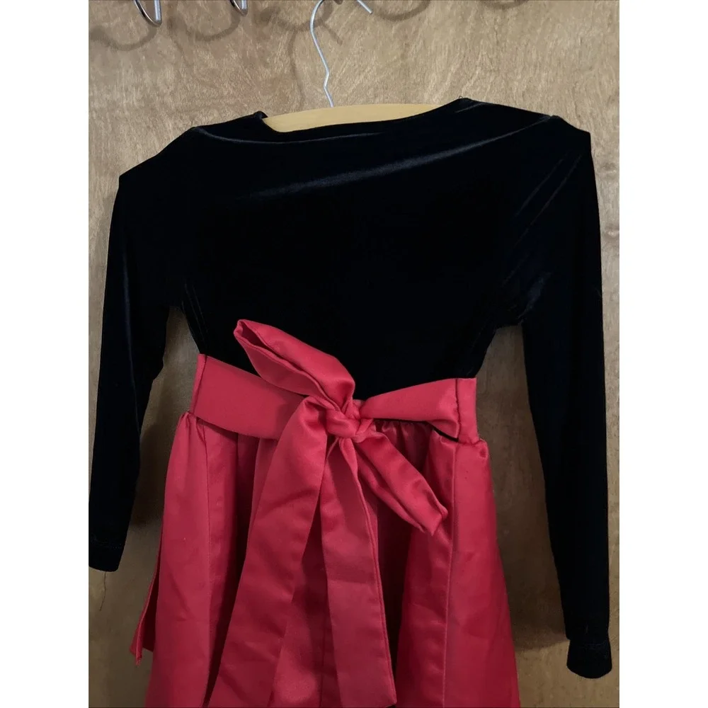 Rare Editions Girls Red Black Holiday Dress Size 7 Party 33